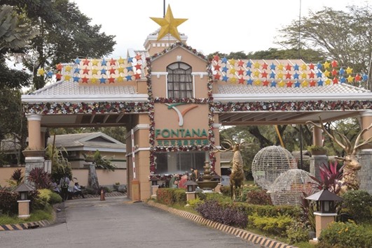 The front entrance of the Fontana Leisure Parks and Casino, owned by casino kingpin Jack Lam, is pictured in Clark Freeport, Pampanga, north of Manila.