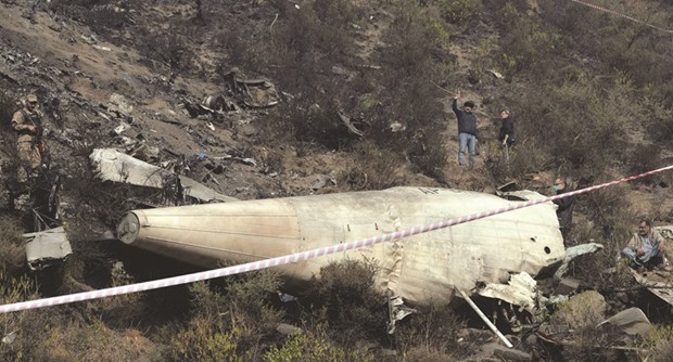 Wreckage of the plane.