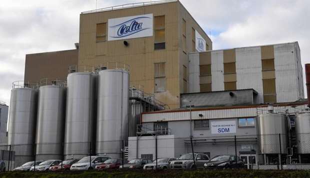 the Celia dairy company's infant milk factory that belongs to the LNS Lactalis group in Craon, western France