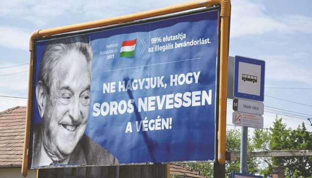 The main caption reads: u201cLetu2019s not let Soros have the last laugh!u201d The smaller text at the top says: u201cNational Consultation 2017: 99% reject illegal immigration.u201d