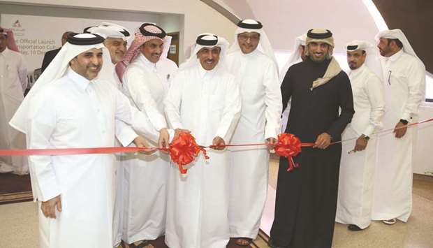 HE the Minister of Transport and Communications Jassim Seif Ahmed al-Sulaiti opens the Transport Educational Centre yesterday in the West Bay area as officials look on. PICTURE: Anas al-Samaraee