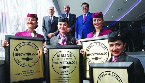 The prestigious accolade of u2018Airline of the Yearu2019 was awarded to Qatar Airways by Skytrax.