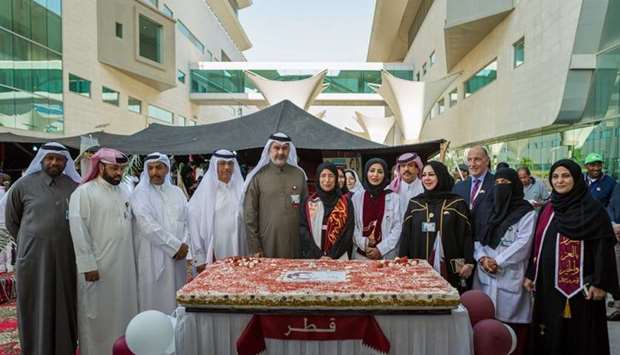 HE the Minister of Public Health Dr Hanan Mohamed al-Kuwari attends the Qatar National Day celebrations along with other dignitaries.