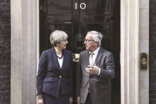 The PM and European Commission President Juncker in April this year.