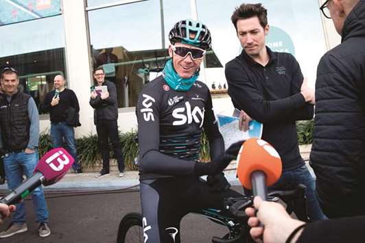 The Guardian and Le Monde revealed that the four-time Tour de France winner Chris Froome (centre) failed a drugs test during his victory in the Vuelta a Espa?a in September, after double the permitted level of the asthma medication salbutamol was found in his urine.