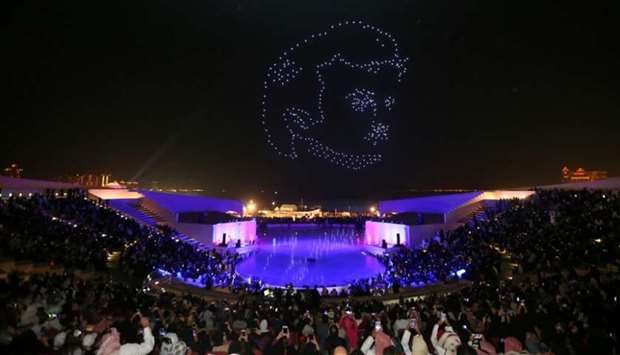 A glimpse of the 'drone show' at Katara.
