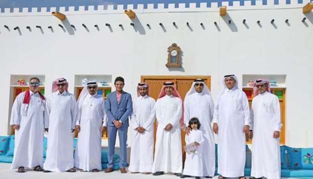 Mowasalat managing director and CEO Khalid al-Hail and others at the National Day celebrations.