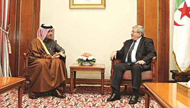 HE the Deputy Prime Minister and Foreign Minister Sheikh Mohamed bin Abdulrahman al-Thani met the Prime Minister of Algeria, Ahmed Ouyahia, yesterday in Algiers. The meeting reviewed bilateral relations between Qatar and Algeria and means of developing them, in addition to the latest regional developments, especially in Jerusalem and Libya. On Monday, HE Sheikh Mohamed bin Abdulrahman al-Thani met Algerian Foreign Minister Abdelkader Messahel. The meeting reviewed bilateral relations and means developing them in the field of tourism and economy, in addition to the latest developments in Jerusalem and Libya.