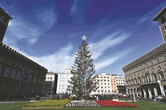 The controversial Christmas tree at Romeu2019s Piazza Venezia. For the second year in row, the Christmas tree has backfired on the cityu2019s mayor Virginia Raggi.