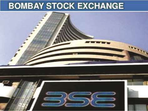 A view of the Bombay Stock Exchange building. The Sensex closed at 33,777.38 points yesterday u2013 down 59.36 points or 0.18% u2013 from its Tuesdayu2019s record closing of 33,836.74 points.