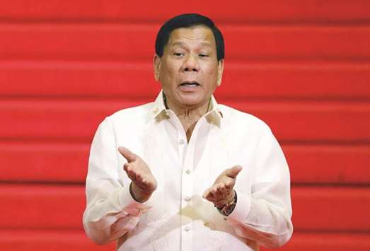 Duterte: getting support to fight extremists in the southern Philippines