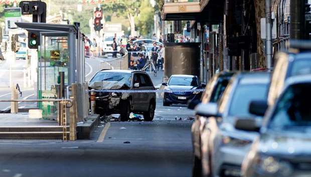 Car ploughs into pedestrians in Melboune