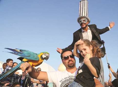 A large crowd of residents and visitors converged on Katara u2013 the Cultural Village, the venue of the ongoing Fifth Ajyal Film Festival yesterday. There were many entertainment and fun events for people of all ages. PICTURE: Jayan Orma