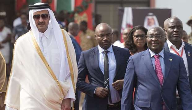 The Emir being was seen off at Kotoka International Airport by Ghana\'s Vice President Mahamudu Bawumia
