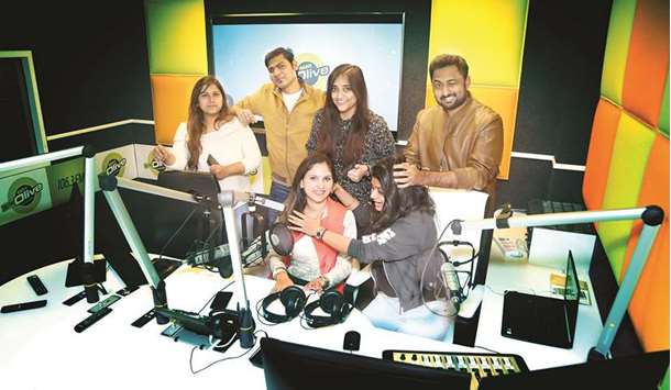 GROUP PHOTO: The Radio Olive RJs in the studio.