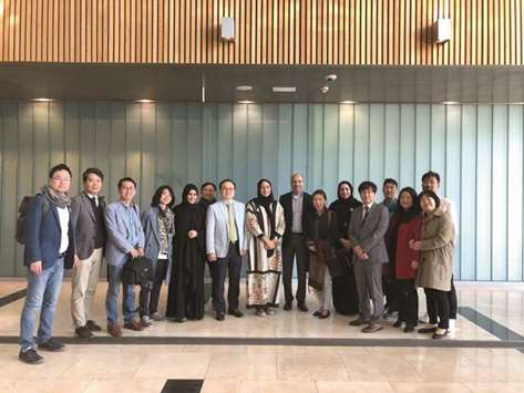 The Kstartups team during a visit to the Qatar Science and Technology Park (QSTP) in Doha.