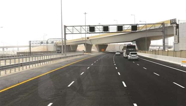 One of the Express Higways passing through the southern side of Qatar
