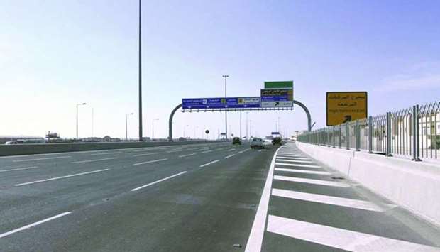 The F-Ring road section leading to the new massive bridge across Doha-Abu Hamour road PICTURE: Shemeer Rasheed