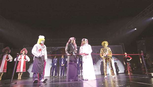 Officials at the opening ceremony of the Souq Waqif Spring Festival. Supplied picture