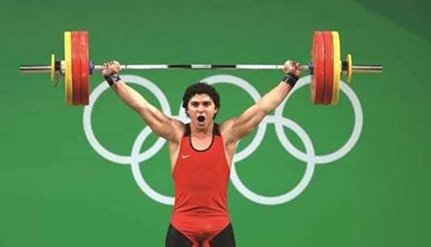 Qatari weightlifter Fares Ibrahim 