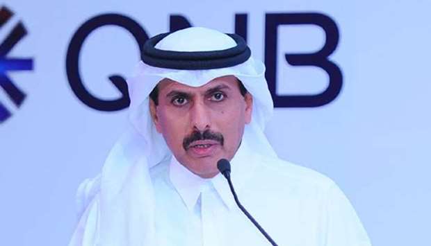 HE Sheikh Abdulla bin Saoud al-Thani speaking at Euromoney 2017 on Wednesday. Picture: Ram Chand
