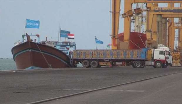 Three vessels had berthed at Hodeidah with 87,000 tonnes of food.