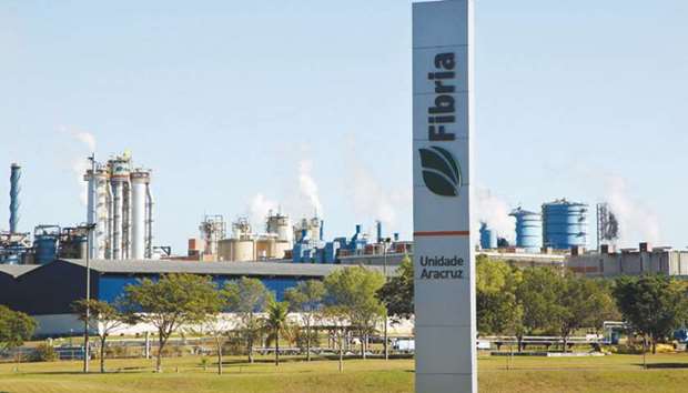 The Fibria Celulose plant stands in Aracruz, Espirito Santo, Brazil. Fibria is the biggest supplier of pulp made from hardwood.