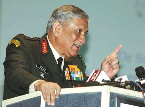 Army Chief General Bipin Rawat speaks at the 33rd USI National Security Lecture in New Delhi yesterday.