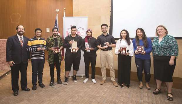 Seven students competed in the finals of Ignite Doha, a competition that challenges students to give fast and fun five-minute presentations, while also testing their ability to be clear and concise.