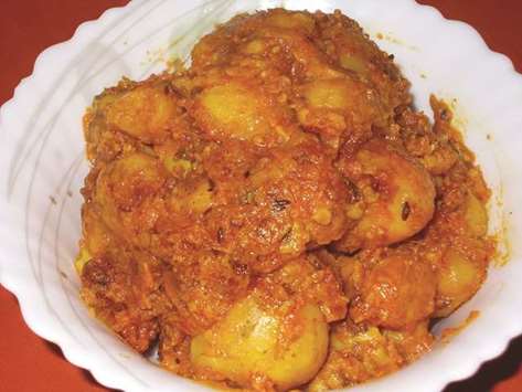 POPULAR: Dum aloo is the most popular vegetarian dish.tPhoto by the author