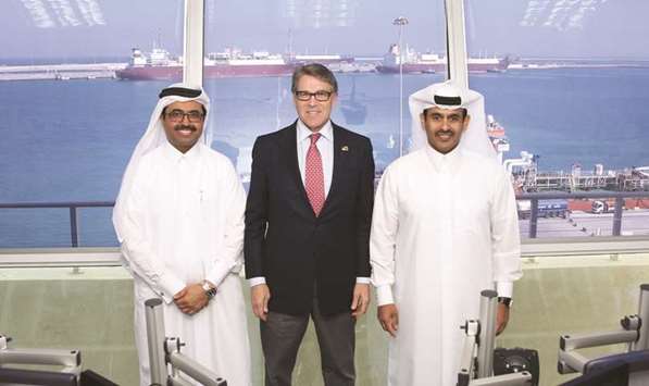 Perry along with HE al-Sada and al-Kaabi at the RLIC. During his visit, the US energy secretary underscored Americau2019s ongoing commitment to its strategic partnership with Qatar.