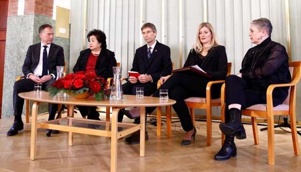 Leader of ICAN (International Campaign to Abolish Nuclear Weapons), Beatrice Fihn. the organisation that won the Nobel Peace Prize holds a news conference in Oslo, Norway