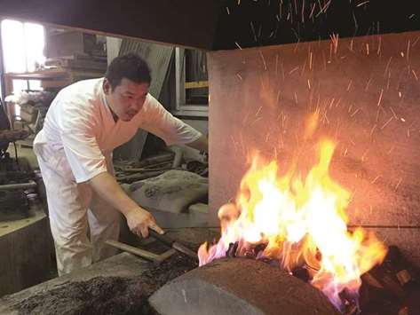 DEDICATED: Japanese swordsmith Fusahiro Shimojima has dedicated his life to a thousand-year tradition that boomed in the Samurai era, but is now in danger of being forgotten.