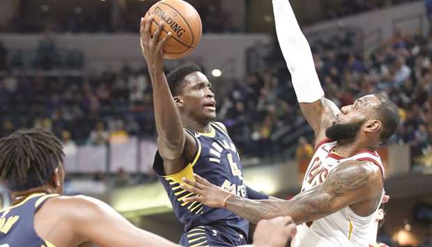 Victor Oladipo of the Indiana Pacers shoots the ball against the Cleveland Cavaliers at Bankers Life Fieldhouse in Indianapolis. (Getty Images/AFP)