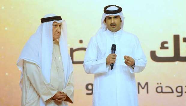 Dr al-Nama was felicitated by QMC CEO HE Sheikh Abdulrahman bin Hamad al-Thani at the Qatar Radio's 50th year anniversary yesterday.