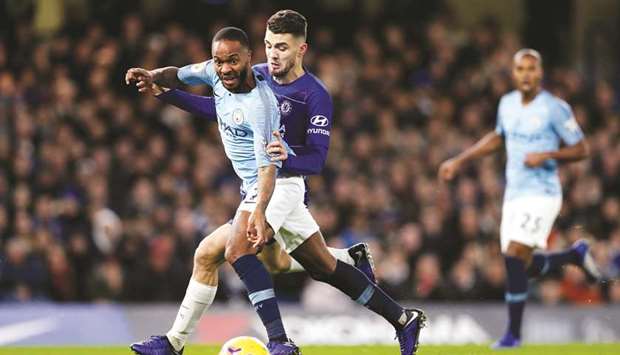 Raheem Sterling (left) suffered alleged racial abuse during Manchester Cityu2019s defeat at Chelsea on Saturday. (AFP)
