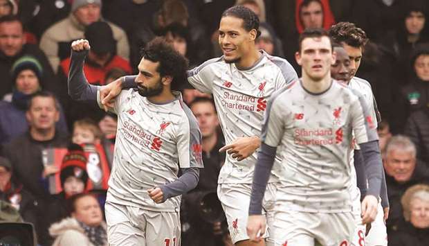 Liverpoolu2019s Mohamed Salah (left) had a quiet start to the campaign by the standards of last season, but is now the Premier Leagueu2019s joint-leading scorer, with 10 goals.