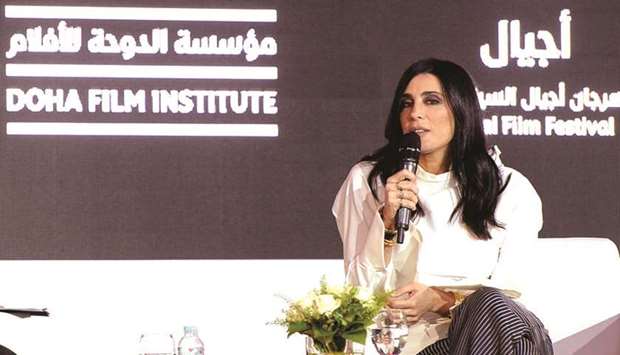 Nadine Labaki at Ajyal Film Festival yesterday.