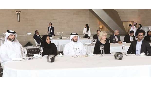 NMoQ representatives and senior QM officials at the press briefing at the Museum of Islamic Art yesterday.