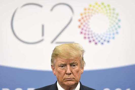 In this file photo taken on November 30, US President Donald Trump gestures during a meeting in the sidelines of the G20 Leadersu2019 Summit in Buenos Aires.