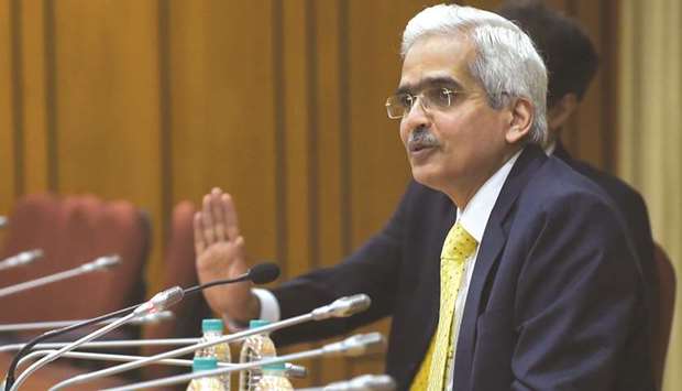 Reserve Bank of India governor Shaktikanta Das speaks to the media after taking charge at the banku2019s head office in Mumbai  yesterday. Indiau2019s new central bank chief pledged to uphold the independence of the institution after his predecessor suddenly quit following a row over alleged government interference.