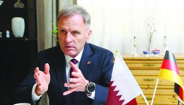 Germany's ambassador Hans Udo-Muzel says his country is ready to partner with Qatar to accelerate the speedy implementation of the QNV2030. PICTURE: Ram Chand.