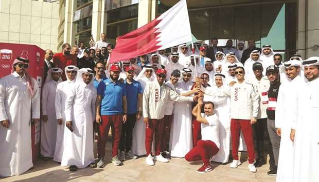 The Flag Relay reaches the Qatar Olympic Committee headquarters before moving to Katara on Thursday.
