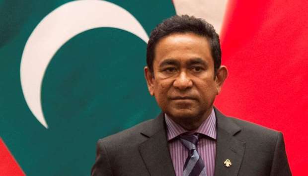 Yameen, who was defeated in a September election, was interviewed by police on the honeymoon islands on Saturday