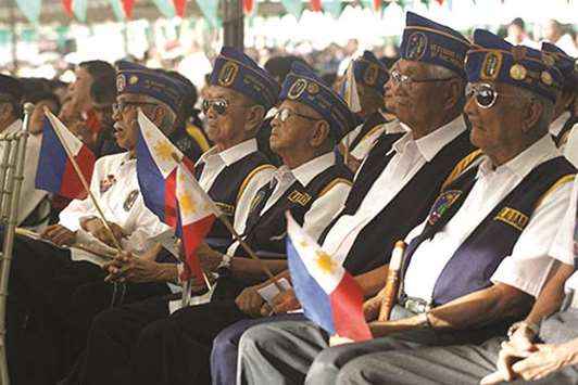 File photo of Filipino war veterans.