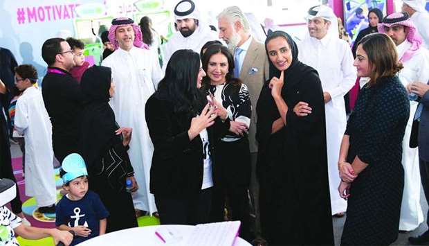 Sheikha Hind visits QF tent at Darb Al Saai