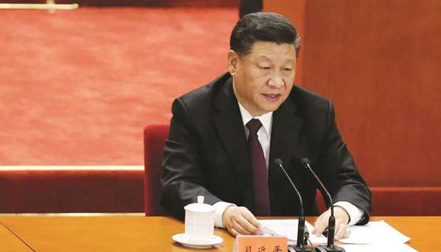 Chinese President Xi Jinping speaks at an event marking the 40th anniversary of Chinau2019s reform at the Great Hall of the People in Beijing. In his speech, Xi enumerated the accomplishments of Chinau2019s development since it moved away from a planned economy, when basic goods were rationed and often scarce.