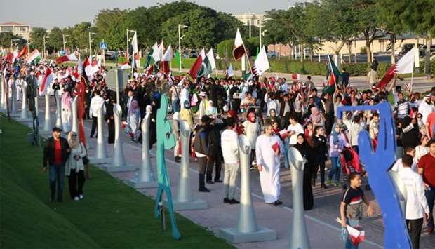 A view of the Friendship Parade at Aspire Zone (supplied picture).rnrn