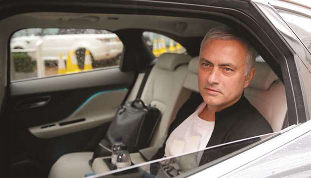 Jose Mourinho is driven away from his accommodation after leaving his job as Manchester Unitedu2019s manager yesterday. (Reuters)