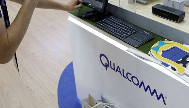 A Qualcomm booth